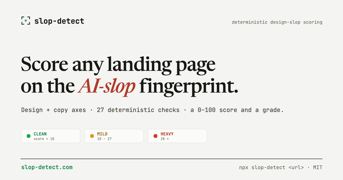 The slop-detect social card